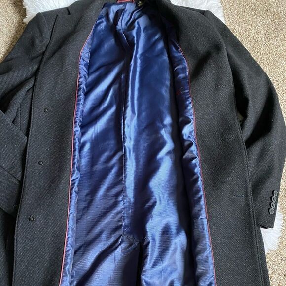 Pronto Uomo Long Wool Blend Blazer Coat - Picture 8 of 12